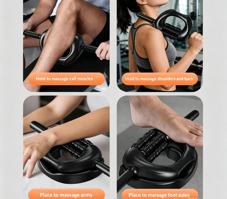 Roller Massager – Full Body Deep Muscle Massage Tool, Type-C Rechargeable, 2000mAh, for Shoulder Back Leg Foot