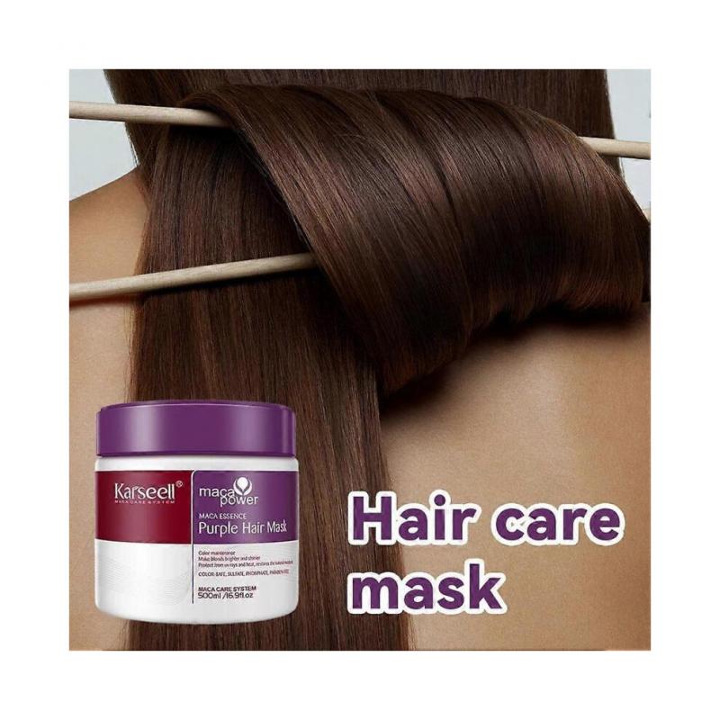 Lila Haarkur Entfernt Gelbliche Töne Tiefgehend Langanhaltende Farbsicherung Repariert Frizz Sulfatfrei 500ml