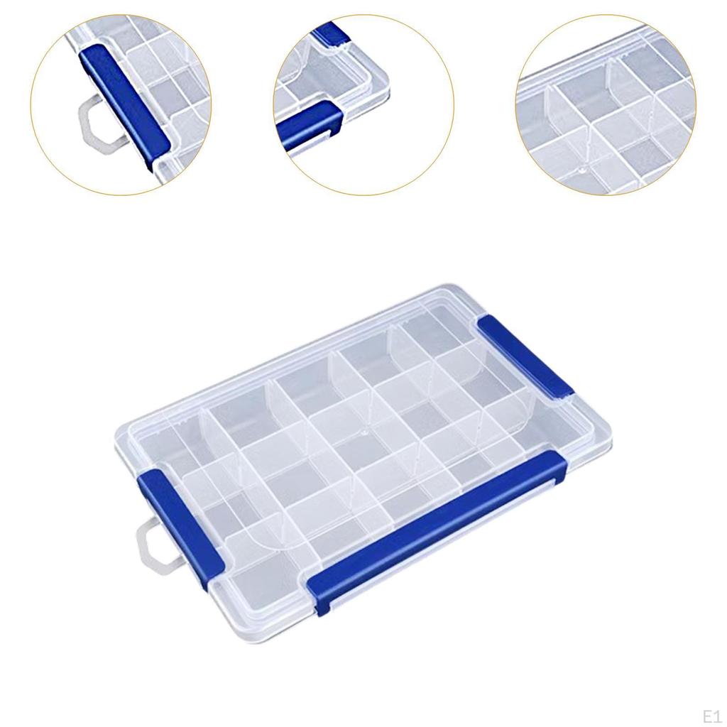Clear Organizer Box Bead Empty Jewelry Storage Tackle for Crafts Art DIY Nail