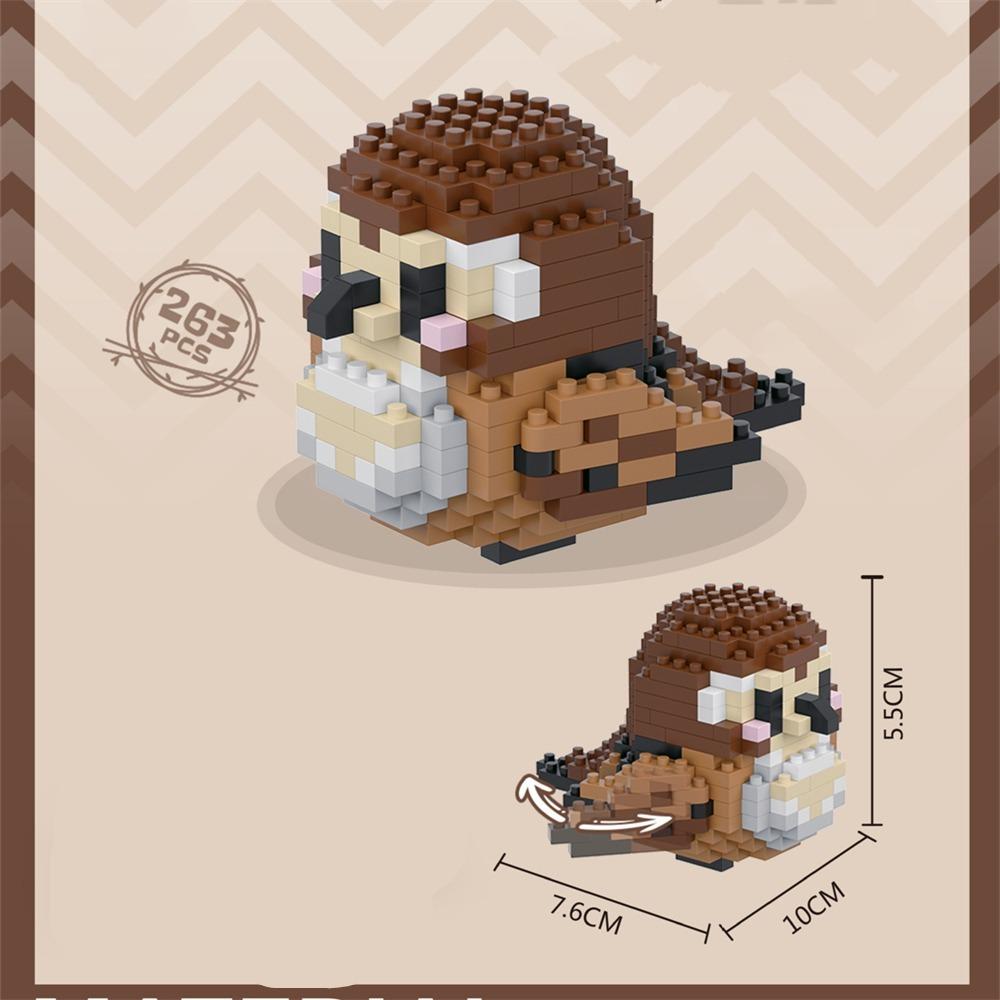 3D Bird Micro-particle Building Blocks DIY Parrot Mini Diamond Building Block