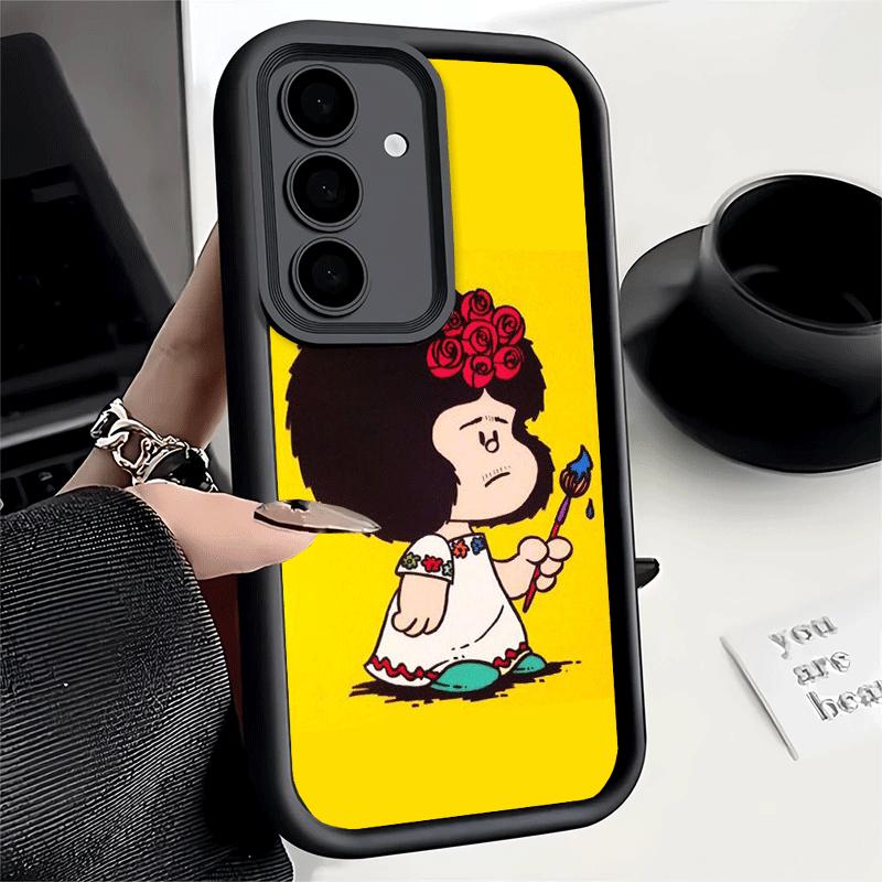 Phone Case for Samsung Galaxy S26 S25 Ultra S24 FE Mafalda Cartoon Cute Shell S23 Plus S22 + S21 S20 5G Soft Silicone Funda