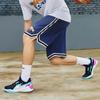 Li-Ning Basketball Series Loose Casual Splicing Shorts Men Bottoms Salt-Blue AAPS269-2