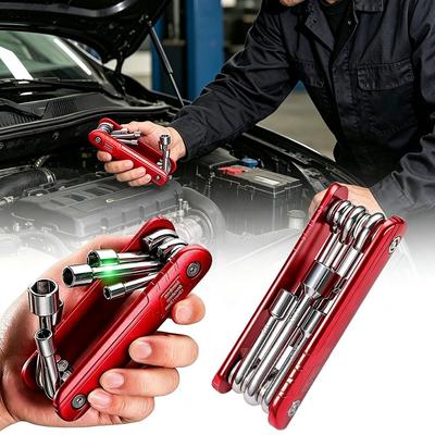 Foldable Folding Nut Driver Portable Hex Nut Driver Set New Folding Socket Wrench  Hardware Tools
