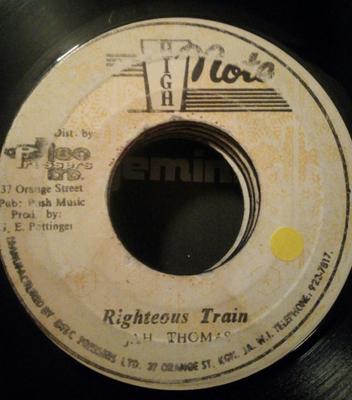 7inch Record JAH THOMAS  THE REVOLUTIONARIES  Righteous Train  Train Dub NONE High Note 1978 Jamaica Reggae Ska  Dub Used