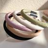 New Vintage Chinese Jacquard Satin Embroidery Thin Headband for Women Elegant Hair Band Solid Hair Hoop Fashion Hair Accessories