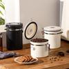 Airtight Stainless Steel Coffee Bean Storage Jar with Measuring Spoon
