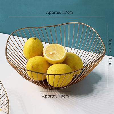 Nordic Black Gold Iron Fruit Basket Multi-sizes Home Storage Sundries Oragnization Plate Metal Fruit Plate Living Room