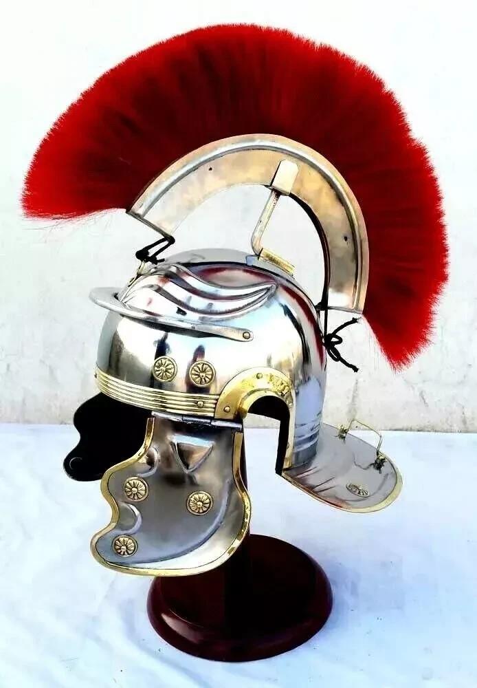 Medieval 18G Mild Steel Roman Imperial Gallic Centurion Armor Helmet