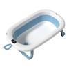 Foldable Baby Bathtub with Thermometer for Ages 0-3, Large Size Children's Stand-up Bath Tub