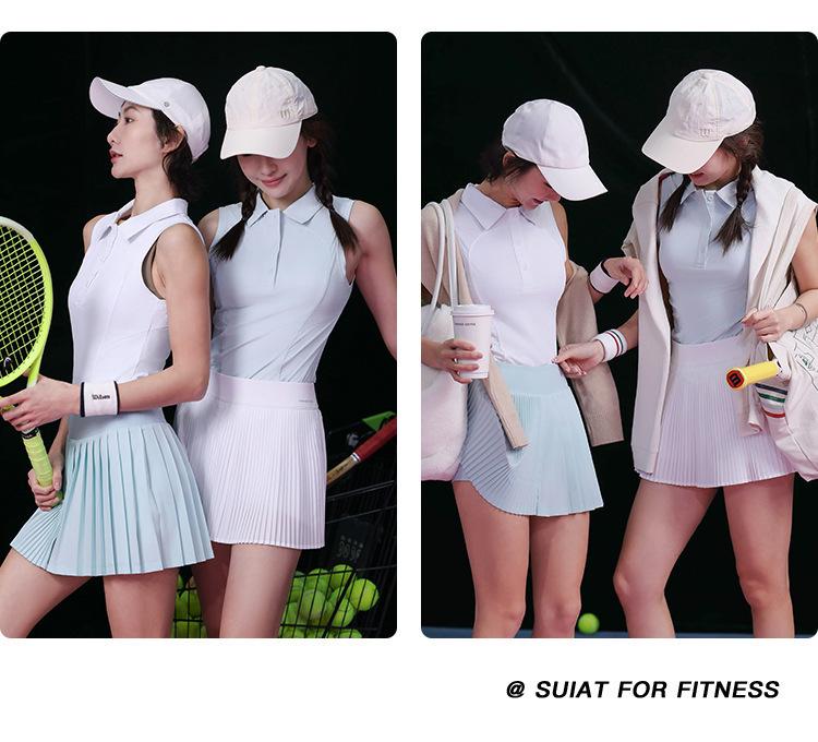 Women's Casual Sporty Pleated Skort - Breathable Tennis & Fitness Wear