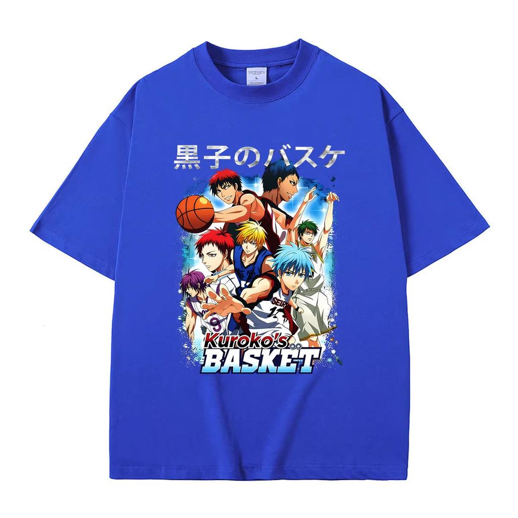 2026 Hot Sale Anime Kurokos Basketball Graphic T-shirt Unisex Vintage Hip Hop Streetwear Top Y2K Gothic Cotton Oversized T-shirts