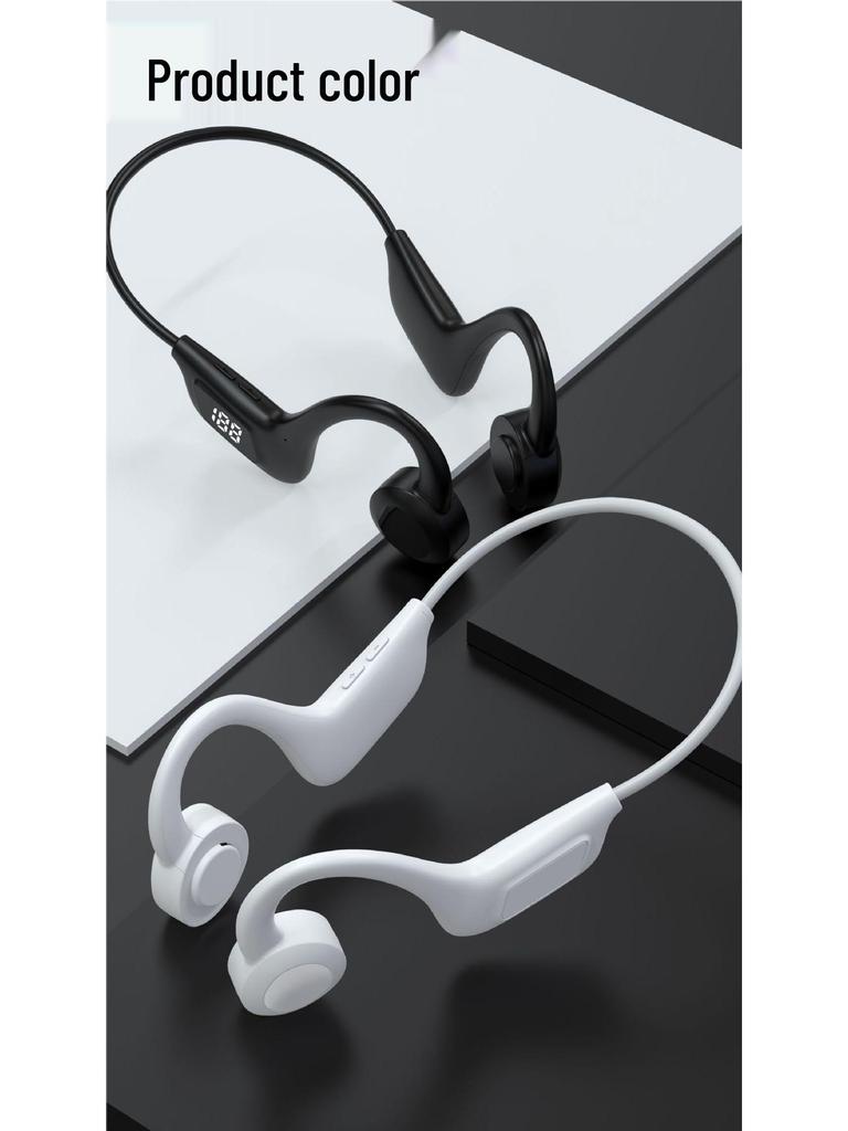 Wireless Bone Conduction Ear-hook Headphones with 3D Stereo, Noise Reduction, and Long Battery Life
