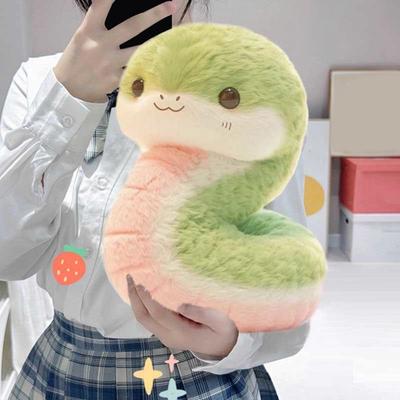 Yılan Peluş Oyuncak Doldurulmuş Hayvan Bebek Sevimli Küçük Yılan Bez Bebek 25 Cm Yumuşak