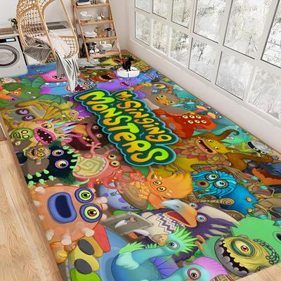 3D My Singing Monsters Küchenmatte Waschbar Rutschfest Wohnzimmer Sofa Stühle Bereichsmatte Küche Modern Heimdeko