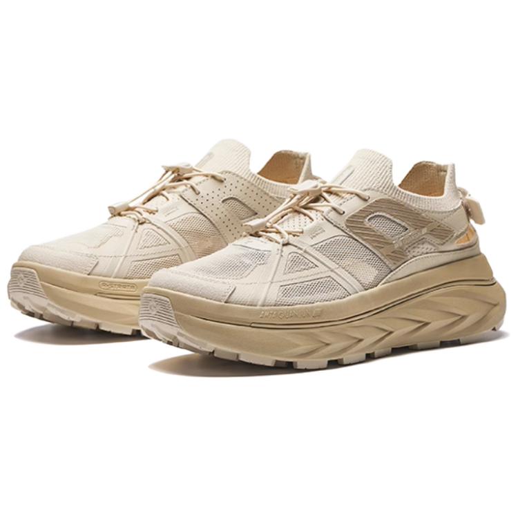Anta Champion Open Mountain Comfortable Versatile Breathable Wear-Resistant Creek Shoes Men Shoes Beige 112538502A-2