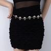 Y2K Skull Waist Chain Silver Waistband Fashion Body Chain  Girl