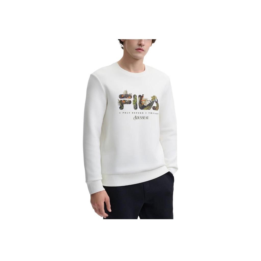 New FILA x LUSUO American Sweatshirt Men Cloud White F11M448219F-WT
