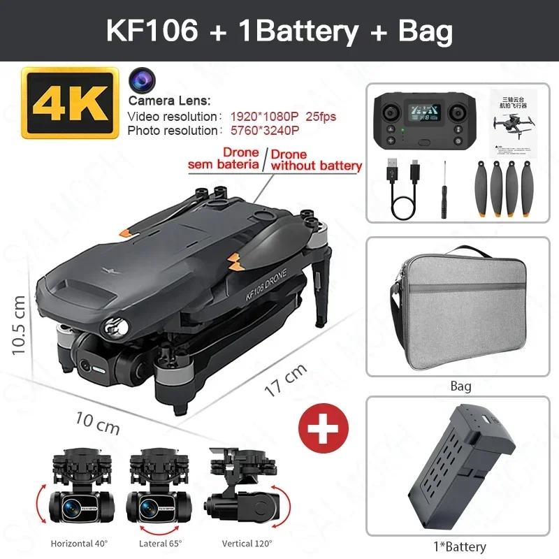 KF106 / KF106 MAX 4K Professional Drone With HD Camera Obstacle Avoidance 3-Axis Gimbal 5G WiFi GPS Brushless Quadcopter RC Dron