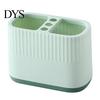 Stationery Storage Box for Students Desktop Pen Holder, Compartments Thickened Plastic Organizer, Macaron Desk Organizer Office Color Vertical Pattern