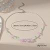 Trendy Resin Necklace Purple/Yellow Floral Leaf  Pendant Neckchains for Wedding Bridal Jewelry Unique Shape Ornaments