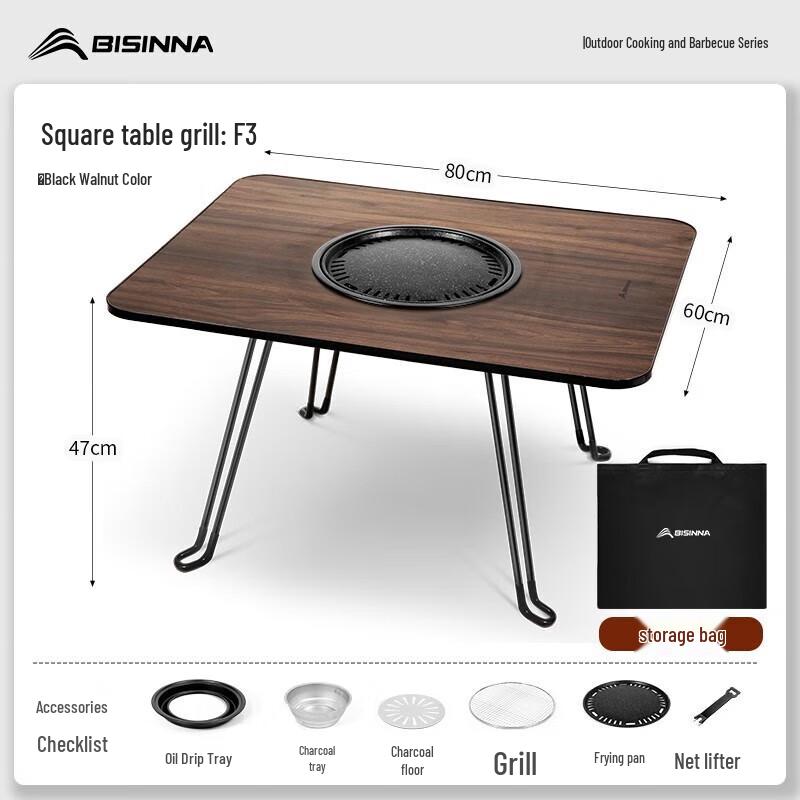 BSWolf Portable Charcoal Grill Set