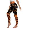 Halloween Striped Printed Sports Leggings Women Casual Funny Pants