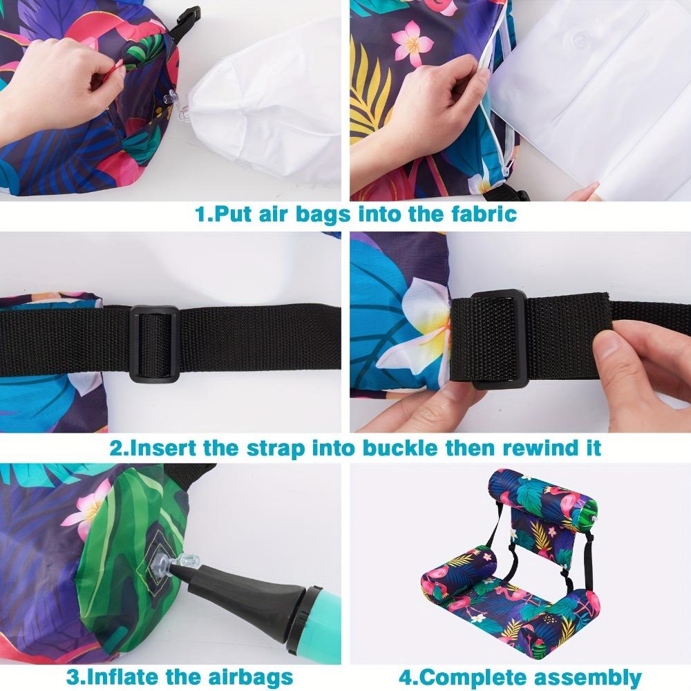 1 Stück schwimmender Poolstuhl, aufblasbarer schwimmender Poolstuhl, Sommer-Loungesessel, schwimmende Pool-Hängematte für den Swimmingpool-Strand