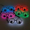 LED Lovely Eyeball Movable Glasses Neon Music Rave Fluorescent Party CHRISTMA DECOR Light Round Frame Funny Cartoon Glasses
