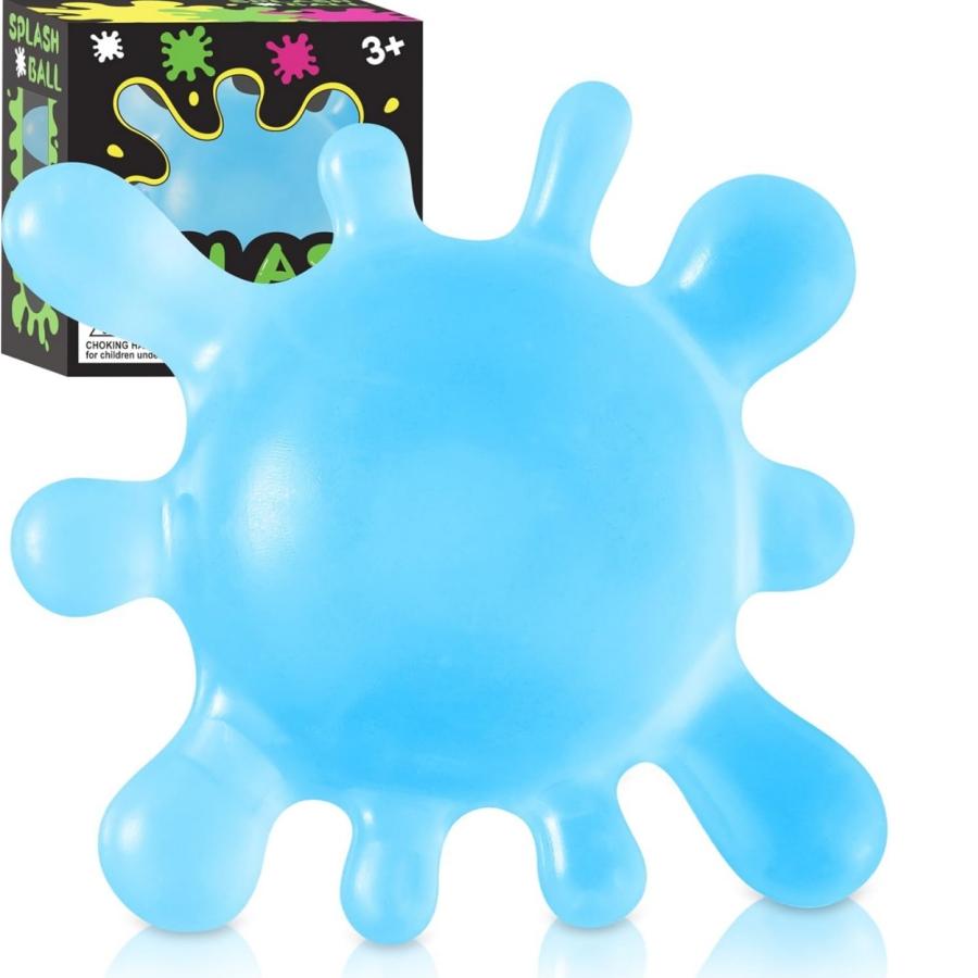 Spetters Vorm Stressbal Vormbaar Knijpspeeltje Zacht Niet Plakkerig Anti-Stress Verlicht Angst voor Kinderen en Volwassenen Cadeau blauw