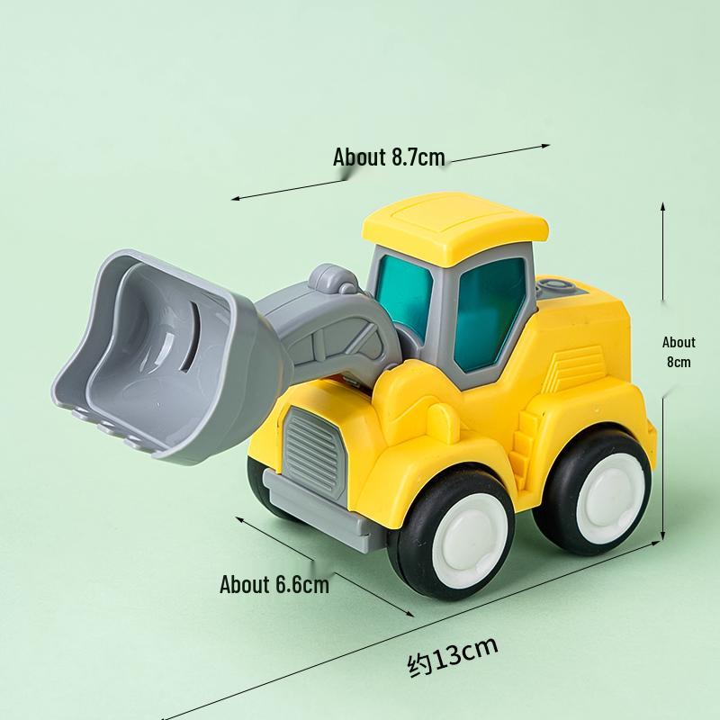 Construction Vehicle Cake Toppers: Excavator, Bulldozer, Roadblock Inserts, Figurines for Boys' Birthday