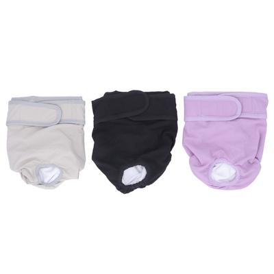 3 ks Psí fyziologické kalhotky Prodyšné dámské hygienické kalhotky pro psy Nastavitelné dámské pleny pro psy Omyvatelné Opakovaně použitelné Pes