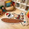 Christmas Santa Reindeer Door Mat Non Slip Absorbent Rug for Entryway Kitchen Holiday Home Decor Washable Floor Mat