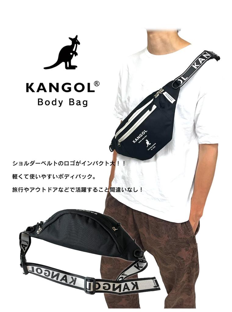 KANGOL Body bag Waist bag KGSA-BG00260 Black/Off