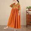 DIMANAF New 2026 Women Plus Size Summer Beach Lady Long Dress Loose Oversize Maxi Floral Print Fashion Holiday