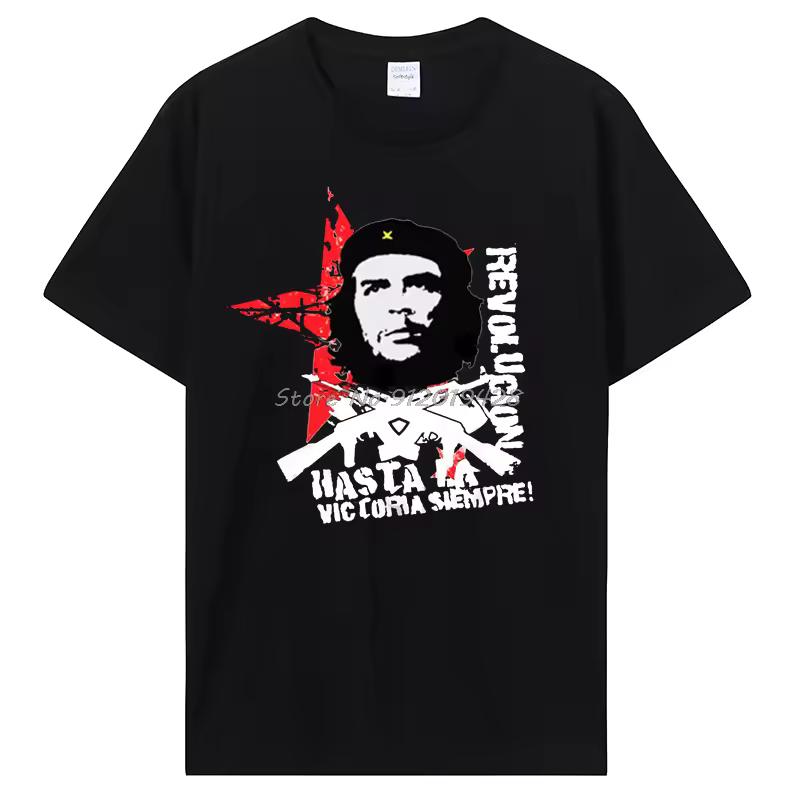 Herren Che Guevara T-Shirt Hombre Rundhals Kurzarm Oberteile Sommer Lässig Übergroße T-Shirts Unisex T-Shirt Baumwolle Herren Kleidung
