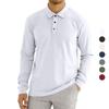 Men's Spring and Autumn Long-sleeved T-shirt Lapel Men's Long-sleeved Lapel Polo Shirt Men's Solid Colour Tops