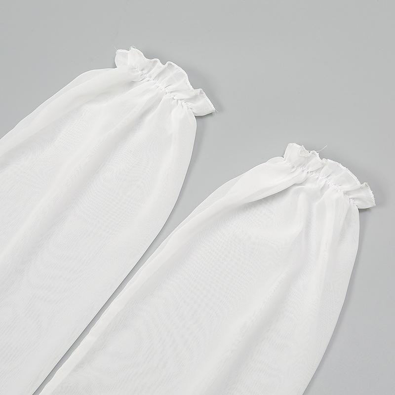 2Pcs Solid Color Chiffon Shawl Summer Air-Conditioned Shirt Sunblock Beach Towel With Shoulder Sleeve Cape Set 150*48Cm