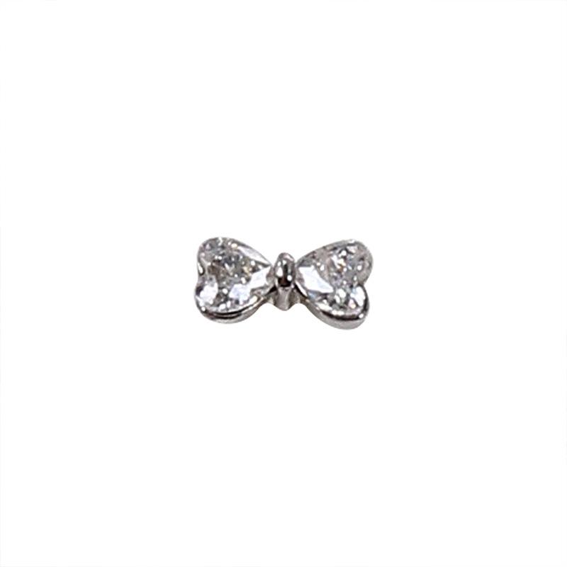 Luxurious Mini Zircon Bow Nail Art Jewelry – Exquisite French Design
