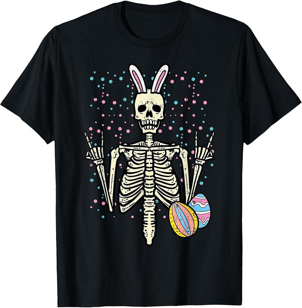 Easter Rocker Skeleton Rock Hand Men T-Shirt X10 S разноцветный