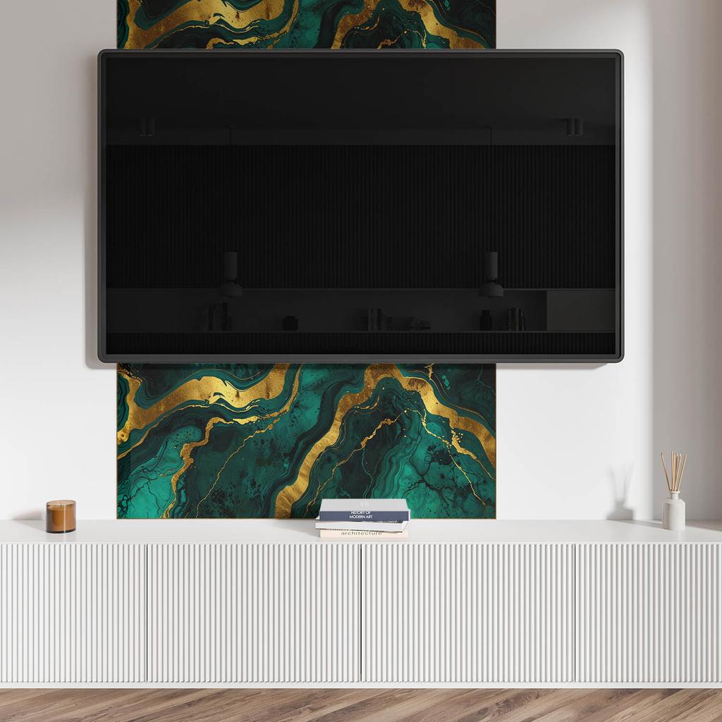 Samoprzylepny Winylowy Panel Z Nadrukiem Dekoracyjnym 100X50 Cm Fale Abstrakcyjnej Struktury