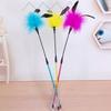 Cat Toy Feather Cat Toys Interactive Long Handle Cats Teaser Stick Bite Resistant Feather Toy for Cats Sticks Toy Pet Supplies