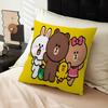 B-Brown And C-CONY Cushion Cover Inches Farmhouse Decor Home Throw Pillow Covers for Couch Decorations
