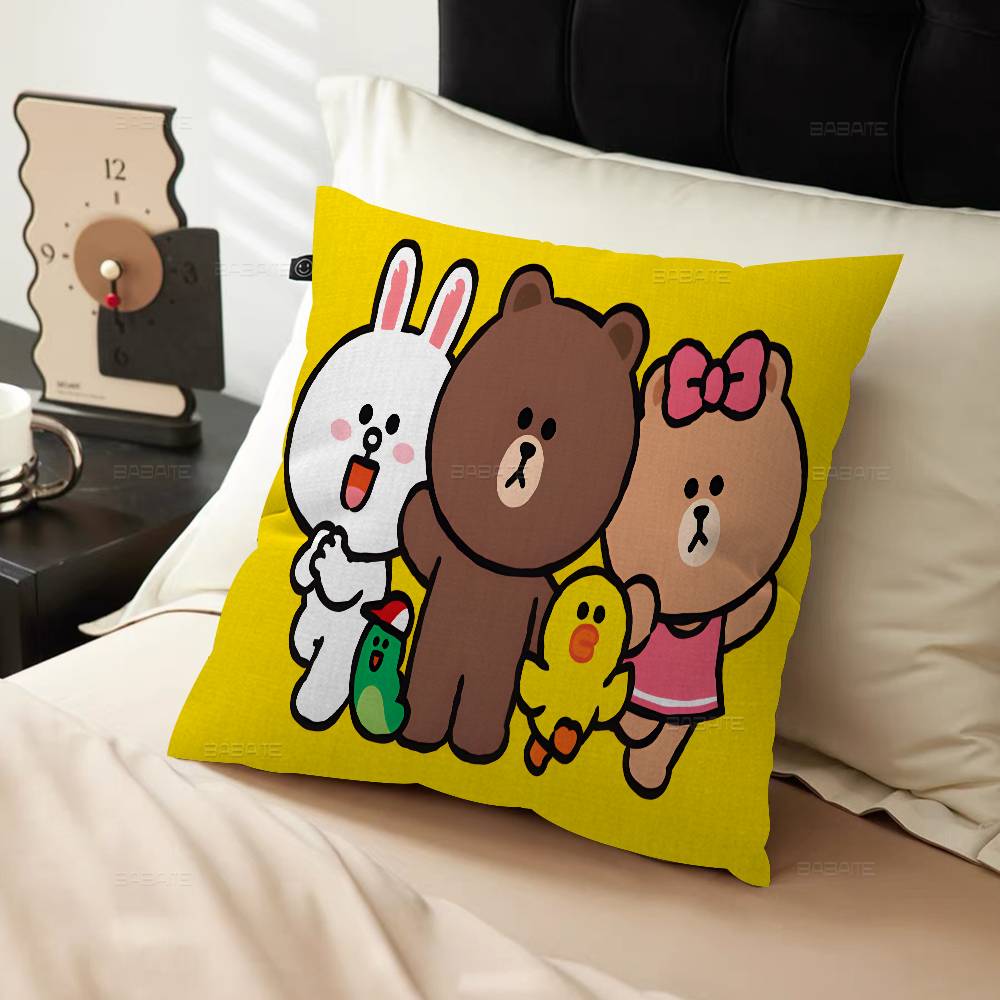 B-Brown And C-CONY Cushion Cover Inches Farmhouse Decor Home Throw Pillow Covers for Couch Decorations
