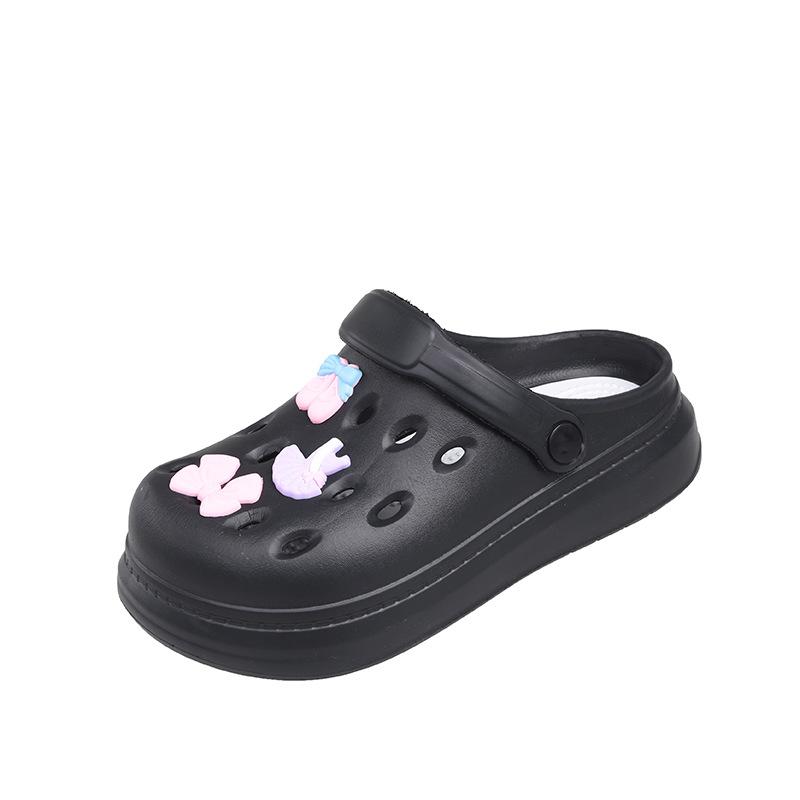 

Туфли с дырочками на толстой подошве, нескользящие и дышащие, для медсестер, усиливают ощущение наступания на дерьмо, и носите тапочки с мешком на голове за пределами пляжа 44/45 чёрный