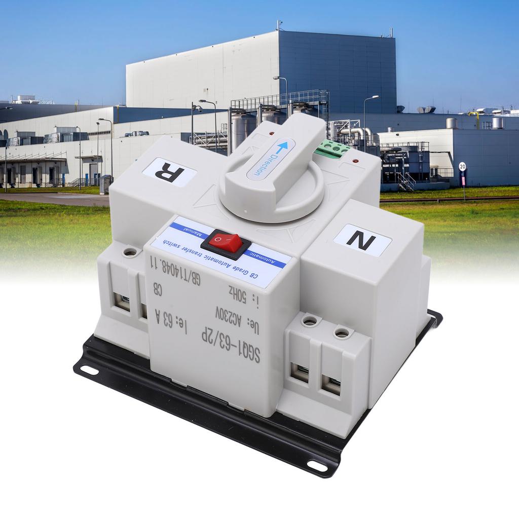 2P Automatic Transfer  Miniature Circuit Breaker Dual Power Changeover  230V 63A Dual Power Changeover