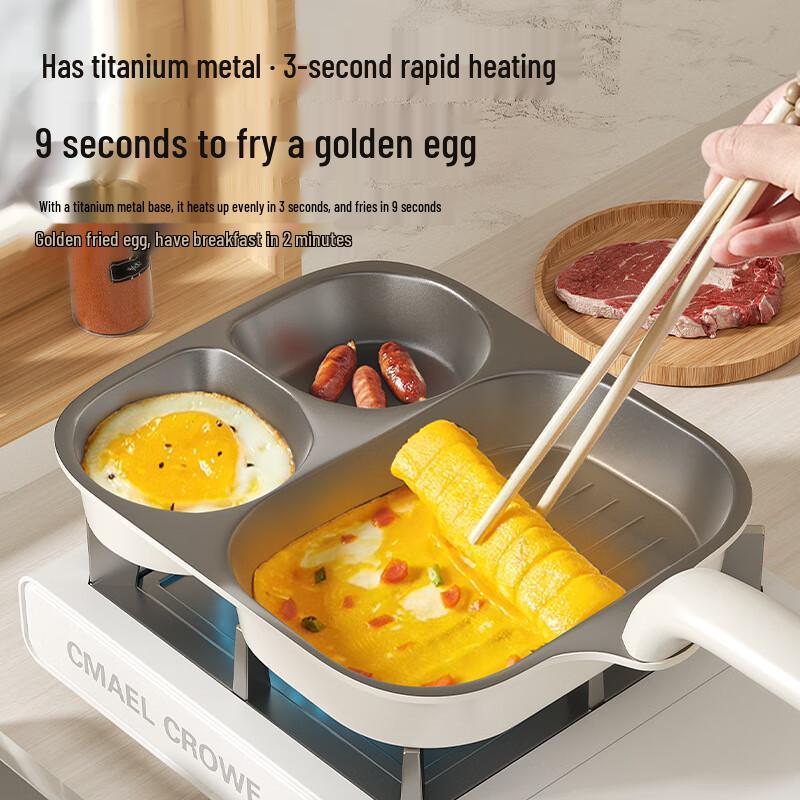 Saint Bede 3-in-1 Titanium Ceramic Non-Stick Breakfast Frying Pan