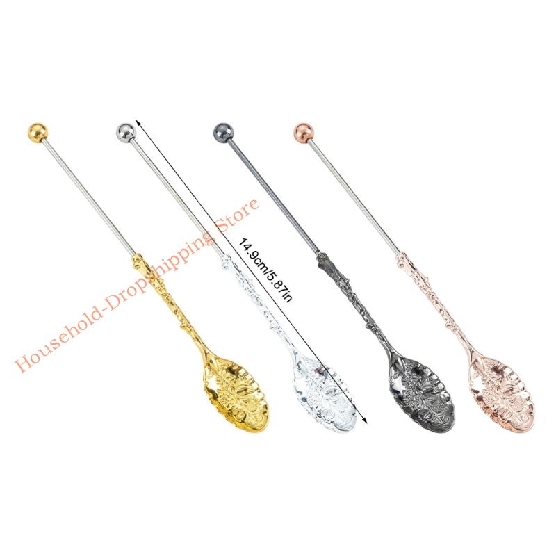 Versatile Beaded Decoration Spoon Heat Resistant Metal For Catering And Domestic Use 85AD