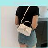 Popular Small Square Bag Stylish Crossbody Bag 2023 New Fashion Niche Bag Women Casual Simple Handbag Black