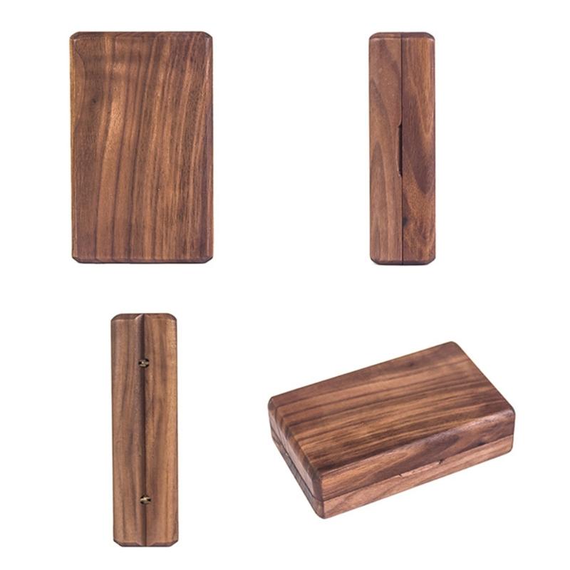 Doppelseitige Taschen Fliegenfischen Box Behälter Holz Angelgerät Box Angelgerät Haken Organizer Aufbewahrungskoffer