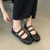 Fashion Fashion Buckle Strap Ladies Mary Janes Flats Shoes Soft Female Shallow Footwear Strange Toe Women Lolita Flats Shoes 2025 New